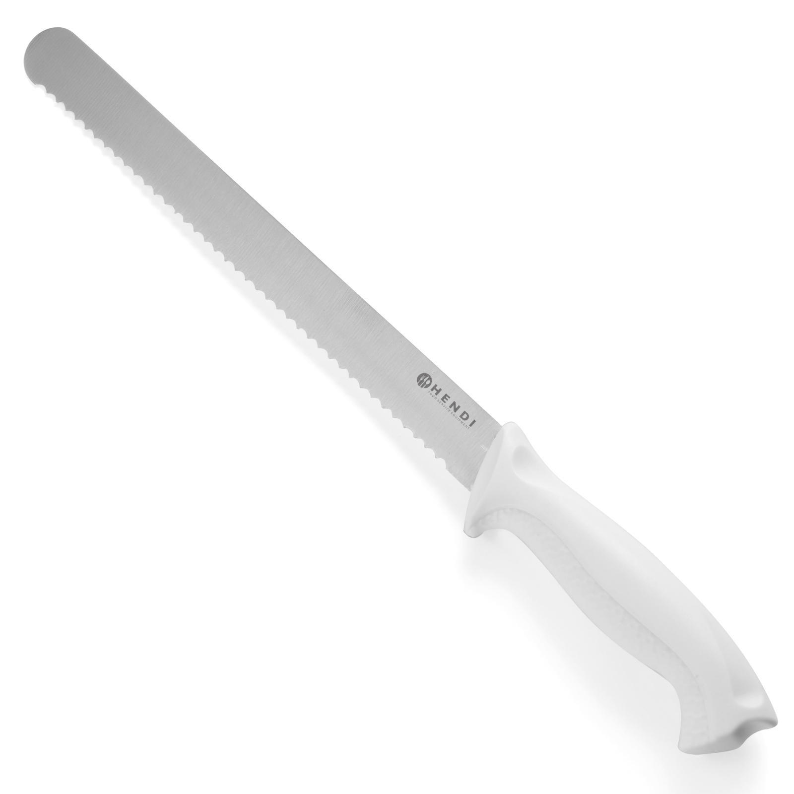 HACCP-KONFORMES Brotmesser 385 mm - weiß - HENDI 843055 - Schwarz/Weiß, Kunststoff/Metall (25cm) - Hendi