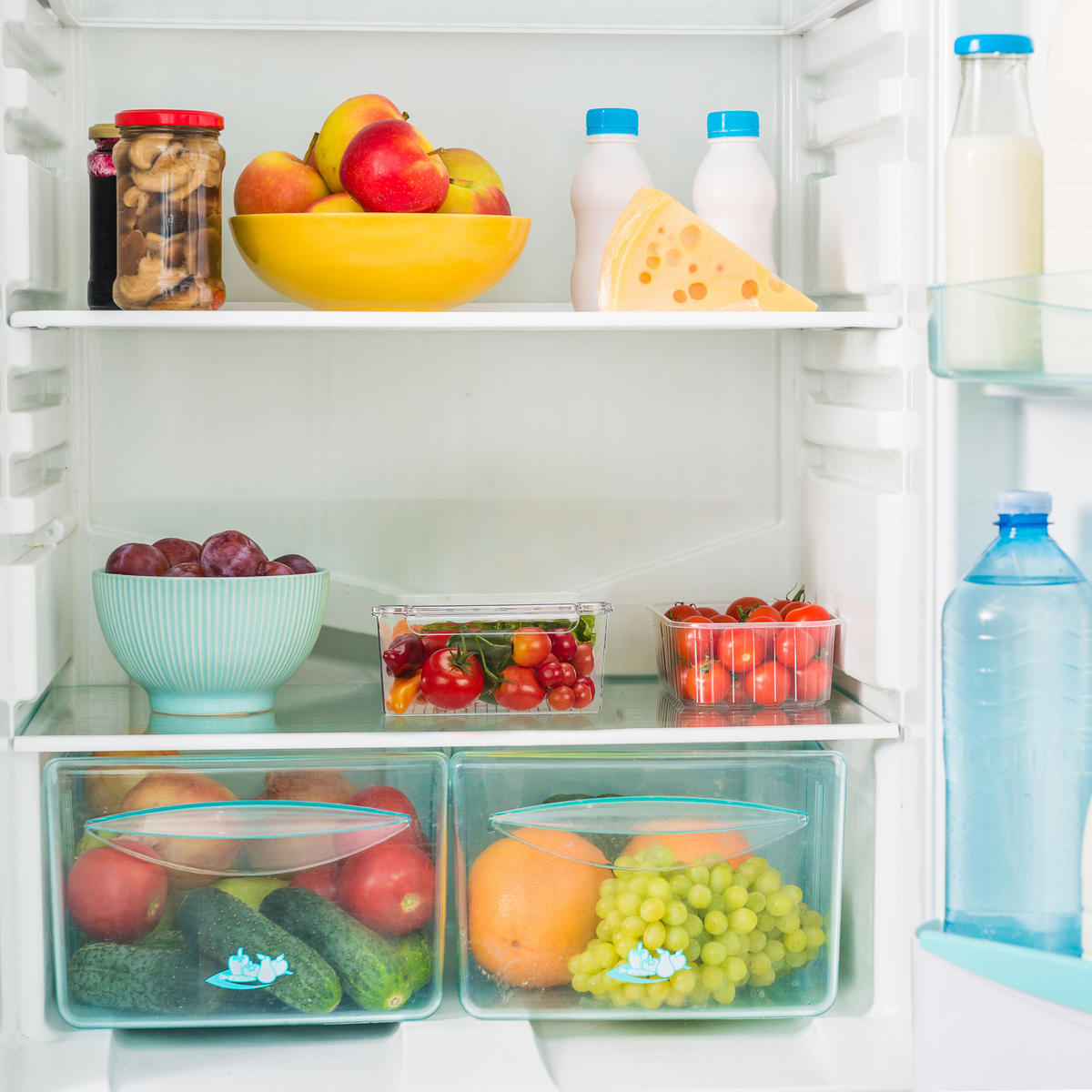 3XORGANIZÉR do lednice - průhledná, plast (23/11/37.5cm) - Relaxdays