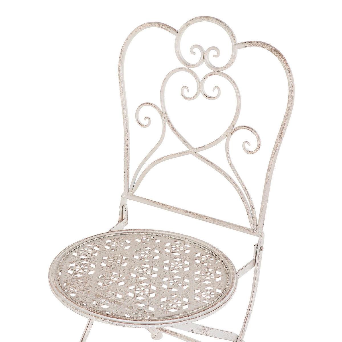 GARTENSTUHL 2er-Set Metall helles beige Trieste - Beige, Metall (44/92/48cm) - Beliani