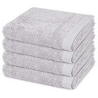 HANDTUCH Rubin 4er-Set - Hellgrau, Textil (50/100cm) - Ross