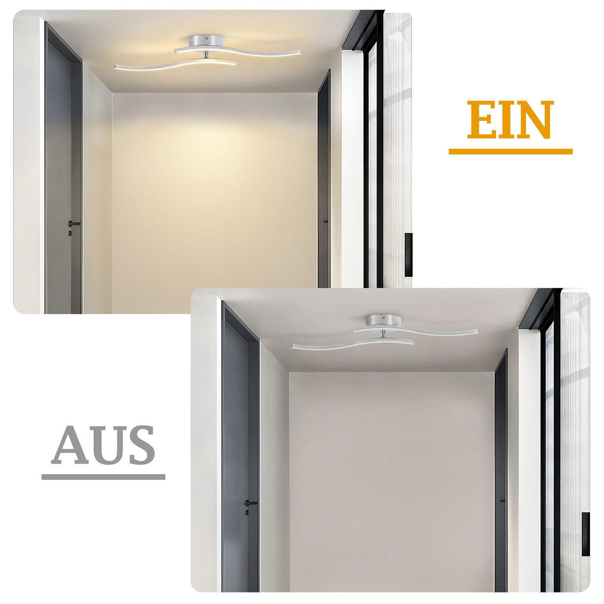 LED závěsné světlo Chemnitz III 52/10/8 cm - stříbrná, plast (52/10/8cm) - Nettlife