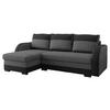 ECKSOFA Jozef - Dunkelgrau/Schwarz, Holz/Textil (230/140cm) - MIRJAN24