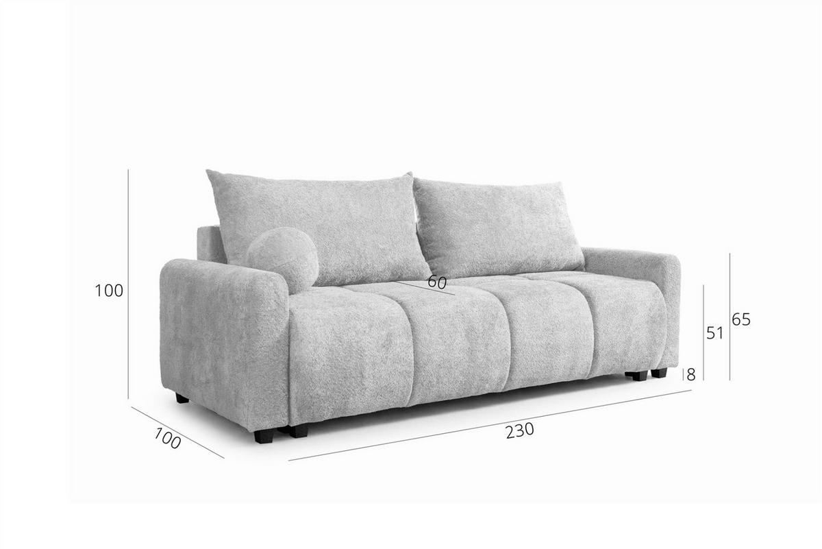 SCHLAFSOFA Giana - Anthrazit, Holzwerkstoff/Textil (230/100/100cm) - Fun Möbel