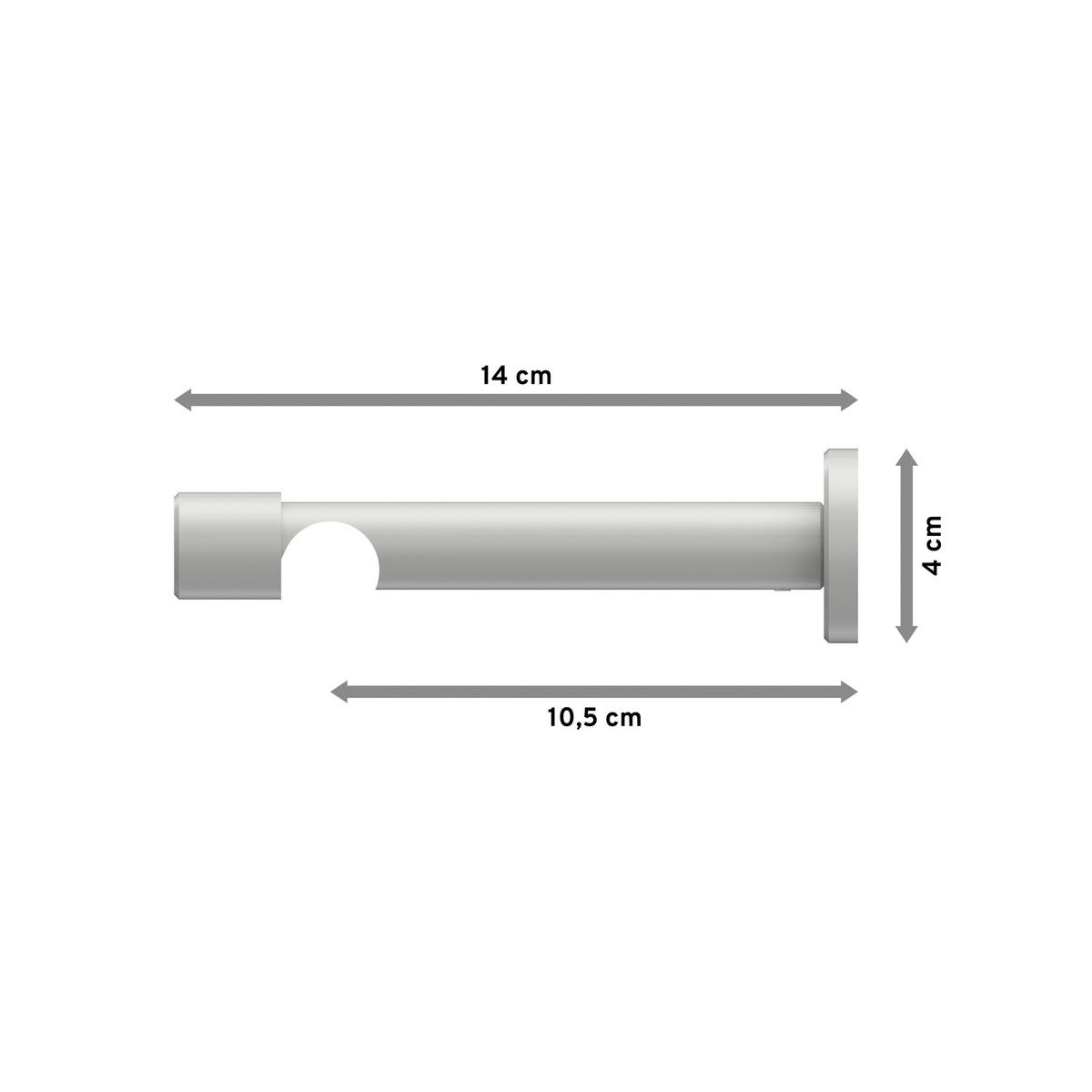 TRÄGER FÜR GARDINENSTANGEN 20 mm Ø, Prestige 1-läufig, Weiß - Weiß, Metall (13.7/4/4cm) - INTERDECO