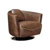 CLUBSESSEL Leder - Vintage Leder - FLORENTIN - Braun, Leder (78.5/73/85.5cm) - Vente-Unique