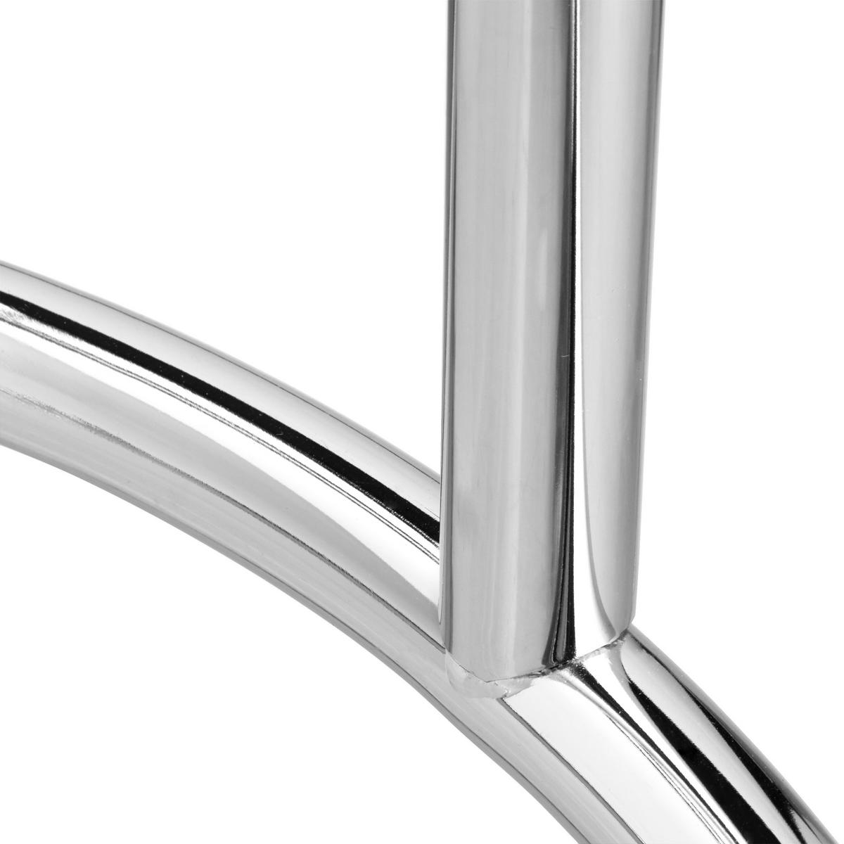 BEISTELLTISCH - Silberfarben, Glas/Kunststoff (44.5/44.5/53cm) - Relaxdays