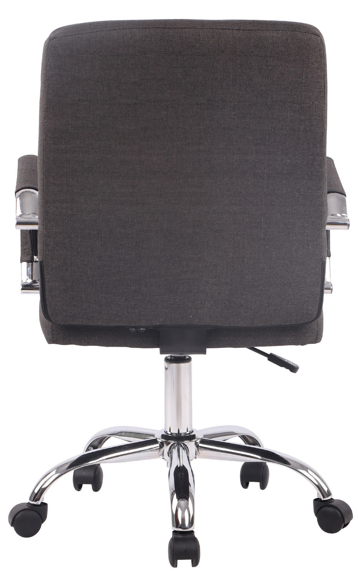 DREHSTUHL Stoff dunkelgrau - Chromfarben/Dunkelgrau, Textil/Metall (58/92/65cm) - CLP