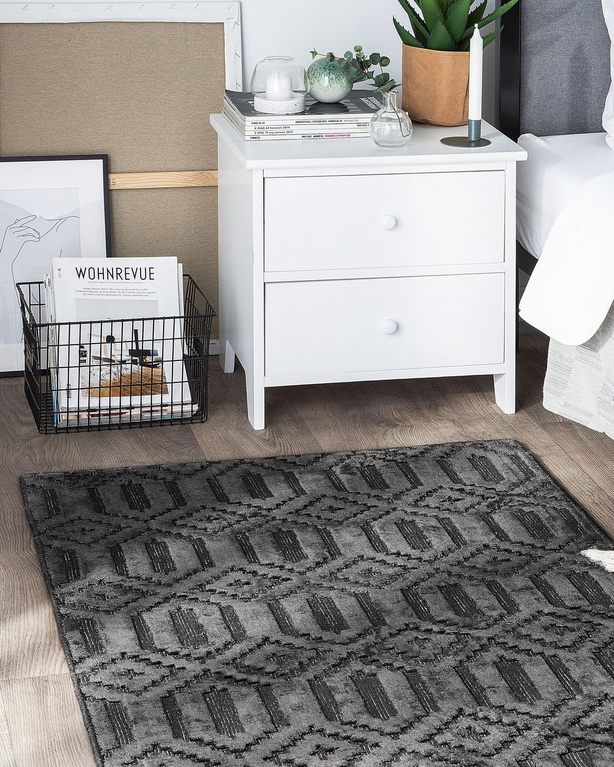 KURZFLOR-TEPPICH Adatepe 150/80 cm - Grau, Naturmaterialen (80/150cm) - Beliani
