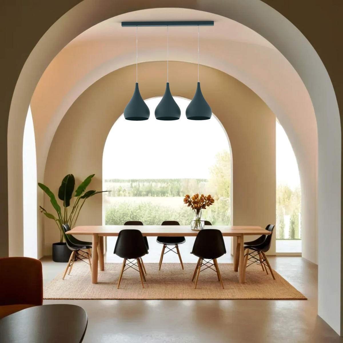 HÄNGELEUCHTE - Blau, Metall (55/25/55cm) - Lumicom