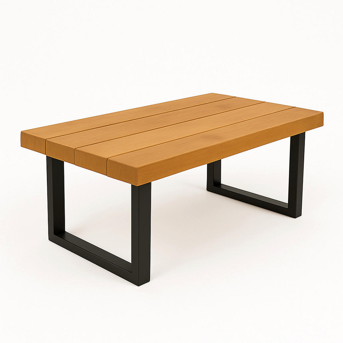 COUCHTISCH Massiv & Stabil – 160/60/46 cm - Dunkelgrau/Braun, Holz/Metall (160/60/46cm) - TRL Handmade Furniture