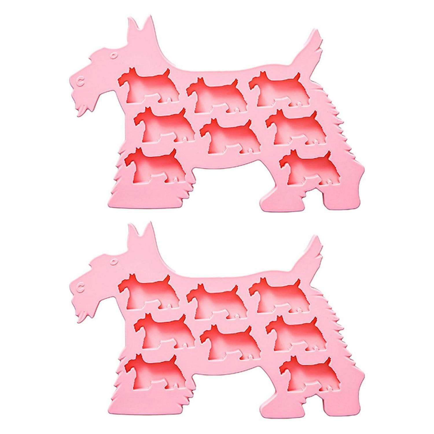 EISWÜRFELFORM Scottie Hund 2er-Set Rosa 23,2x15,9 cm - Rosa, Kunststoff (15.9/1/23.2cm)