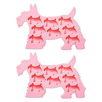 EISWÜRFELFORM Scottie Hund 2er-Set Rosa 23,2x15,9 cm - Rosa, Kunststoff (15.9/1/23.2cm)