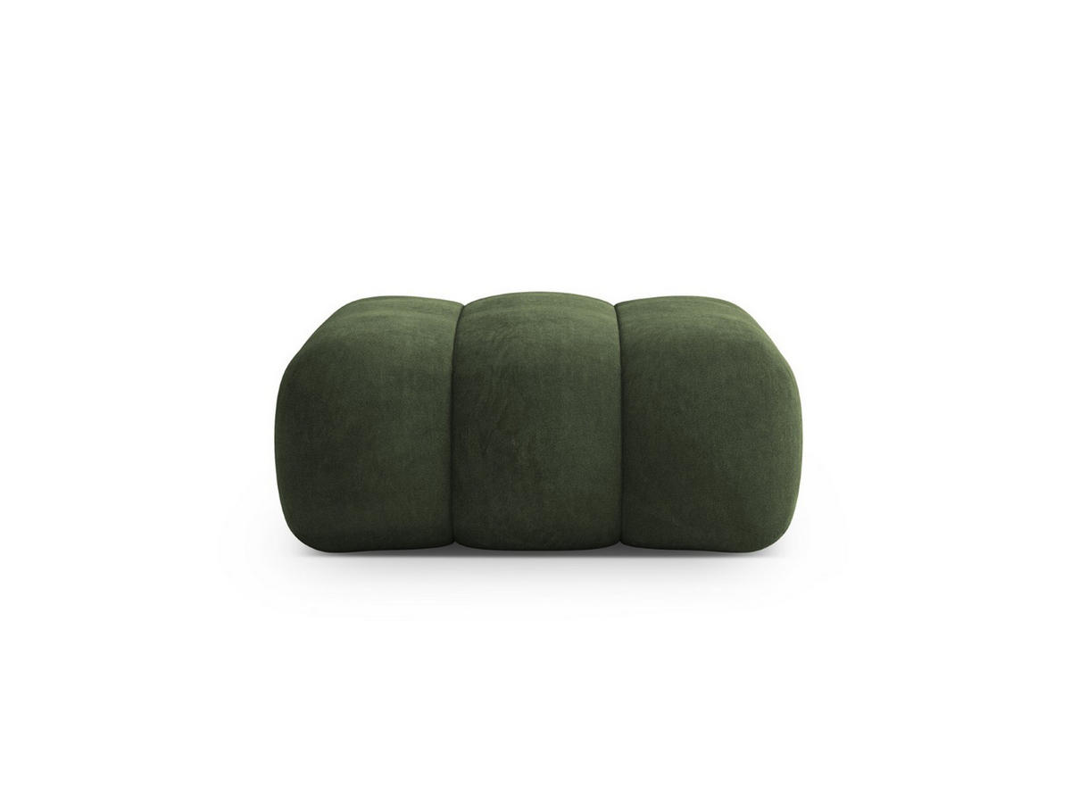 POUF Koge aus Samt grün - Grün, Textil (95/40/95cm) - Cosmopolitan Design