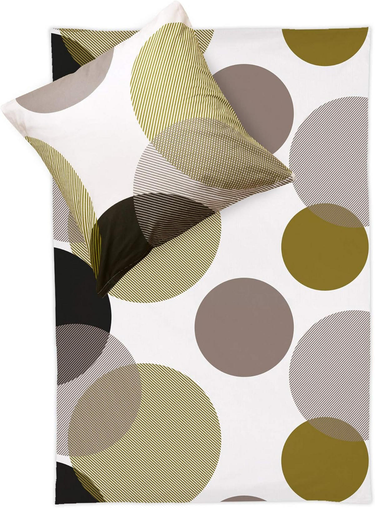 BETTWÄSCHE Nela 155/220 cm + Kissenbezug 80/80 cm Ornamente Renforcé 2er Set - Multicolor, Naturmaterialen/Textil (155/220cm) - Beautissu 