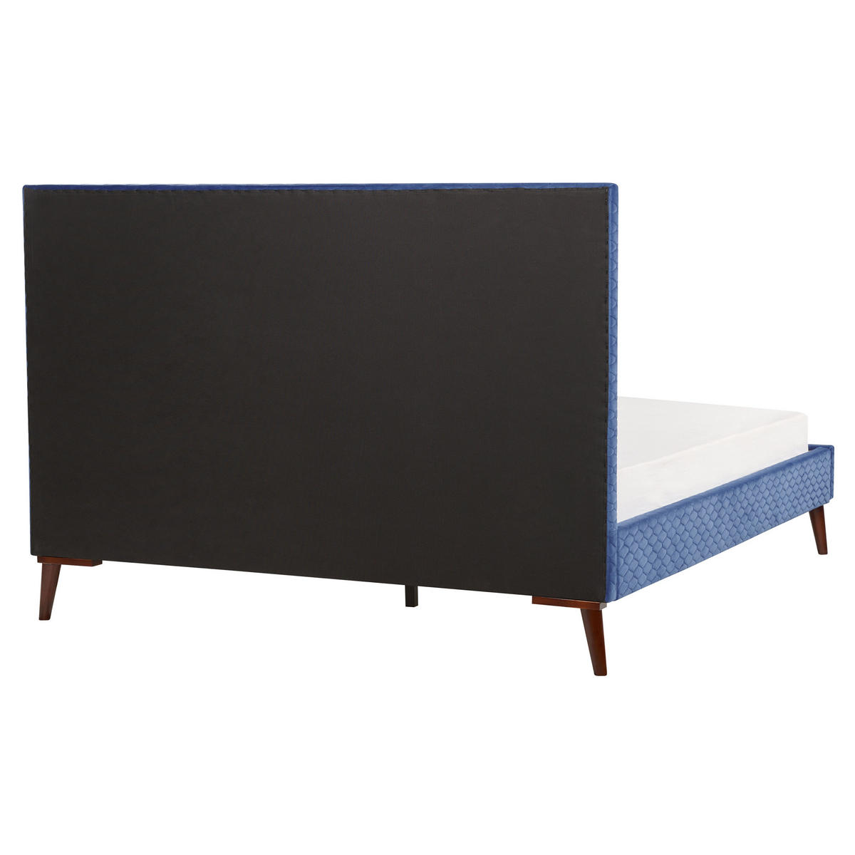 POLSTERBETT mit Lattenrost 180/200 cm Blau Bayonne - Blau, Textil (180/200cm) - Beliani
