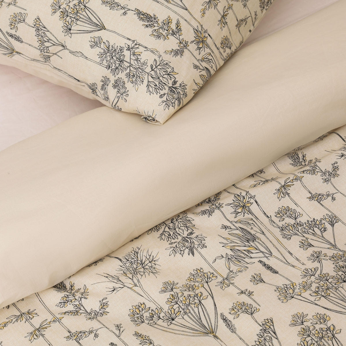 BETTWÄSCHE Possa beige 160/200 cm - Beige, Textil (160/200cm) - Homla