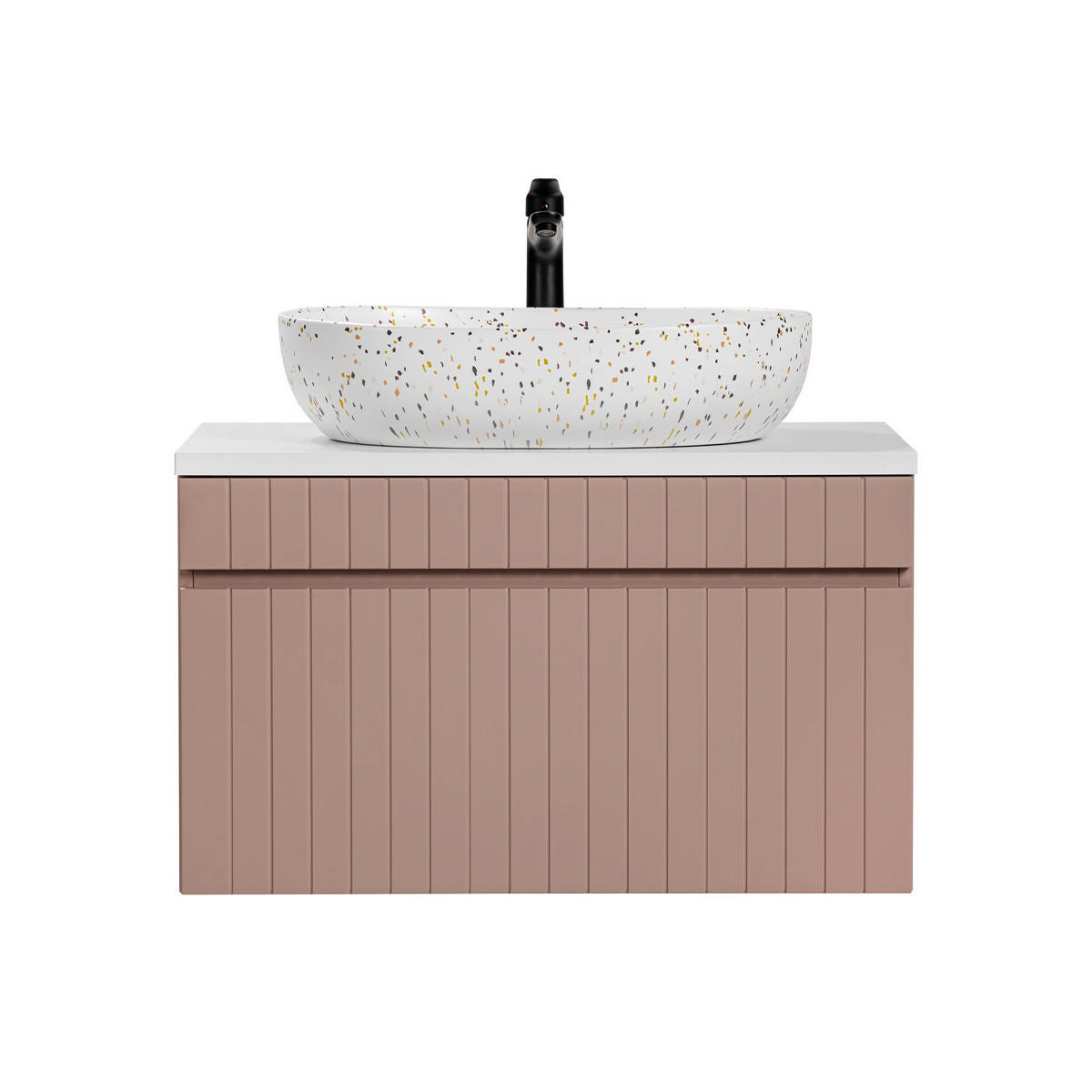 WASCHTISCH 80.4cm Zelie Rose - Pink, Holzwerkstoff (80.4/48/46cm) - Petits-meubles