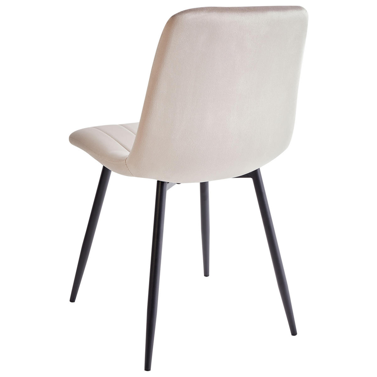 ESSZIMMERSTUHL Beige Kalispell - Beige/Schwarz, Textil (45/88/62cm) - Beliani