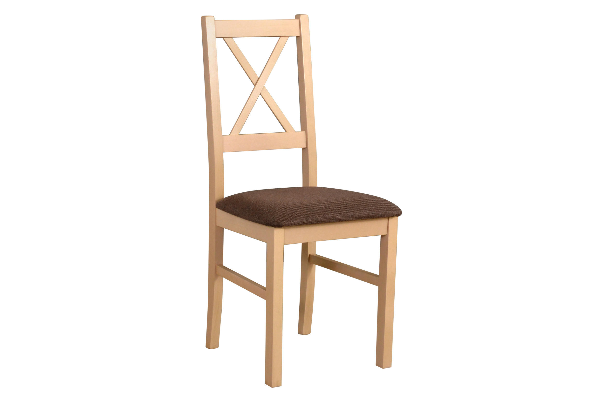 STUHL Nilo 10 (2er Set) - Braun/Sonoma Eiche, Holz (43/94/40cm) - Leaf Design
