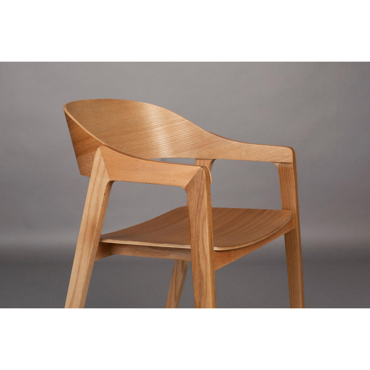 ESSZIMMERSTUHL Westlake Armlehne Natur - 2 er Set - Beige/Naturfarben, Holzwerkstoff (58/76/52cm) - Dutchbone