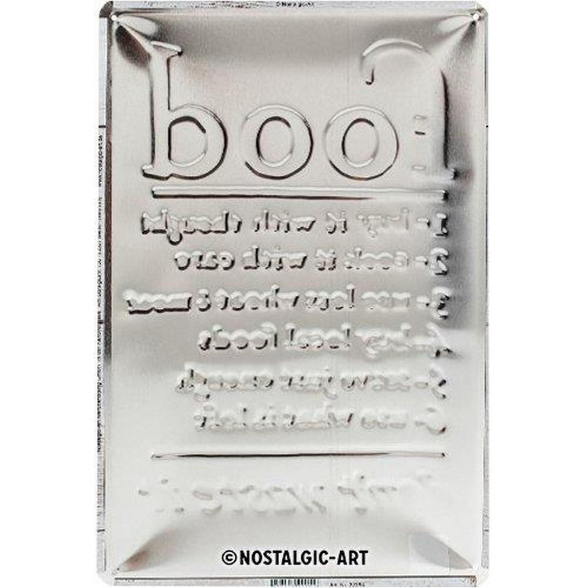 BLECHSCHILD 20/30 cm Home & Country Food Don’t Waste It - Multicolor, Metall (20/30/0.2cm) - Nostalgic-Art