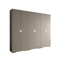 DREHTÜRENSCHRANK 236.7/300/47 6-türig - Kaschmir/Goldfarben, Holz/Metall (300/236.7/47cm) - Abiks Möbel