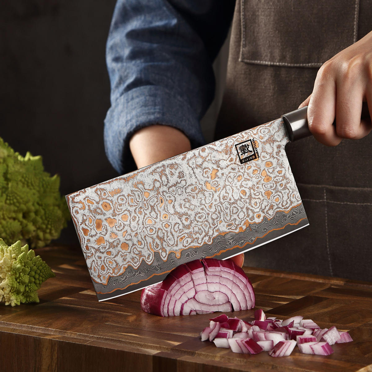 CHAI DAO 17,5 cm - Ahornfarben, Holz/Metall (32cm) - Zayiko