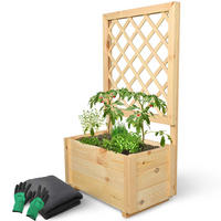 PFLANZKASTEN mit Rankgitter - Kiefer - 58 x 34 x 104cm - Naturfarben, Holz (58/104/34cm) - holz4home