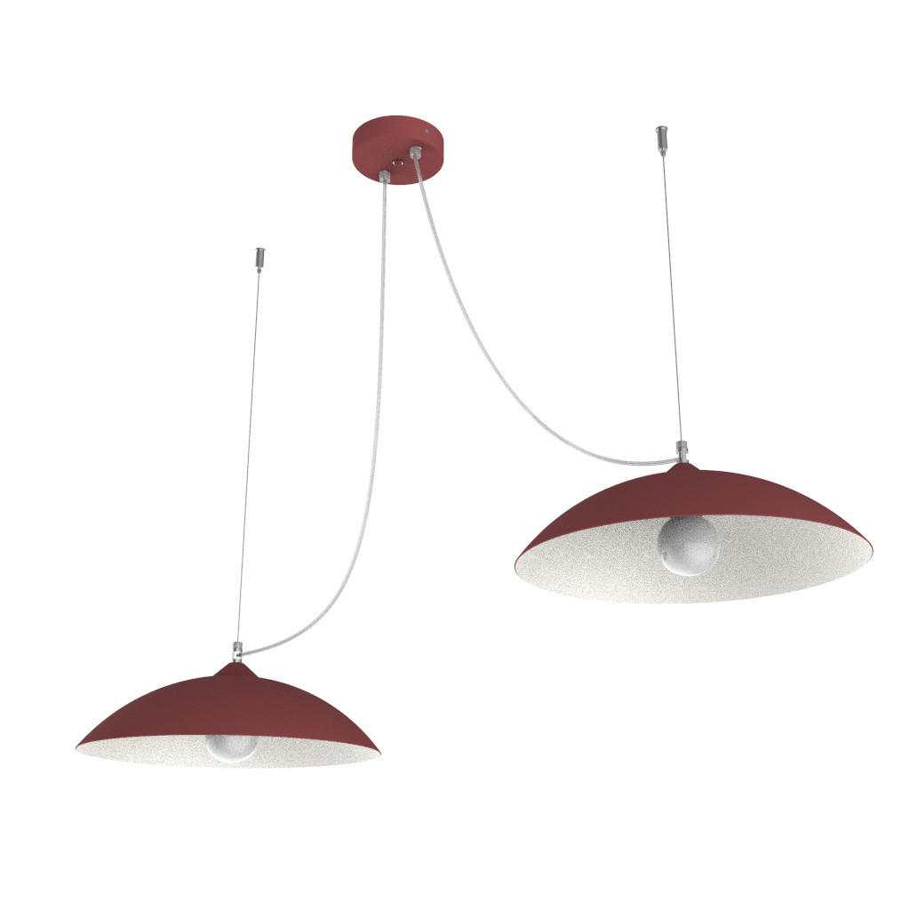 HÄNGELEUCHTE Dream X2 - Rot, Metall (40/40/9cm) - Lumicom
