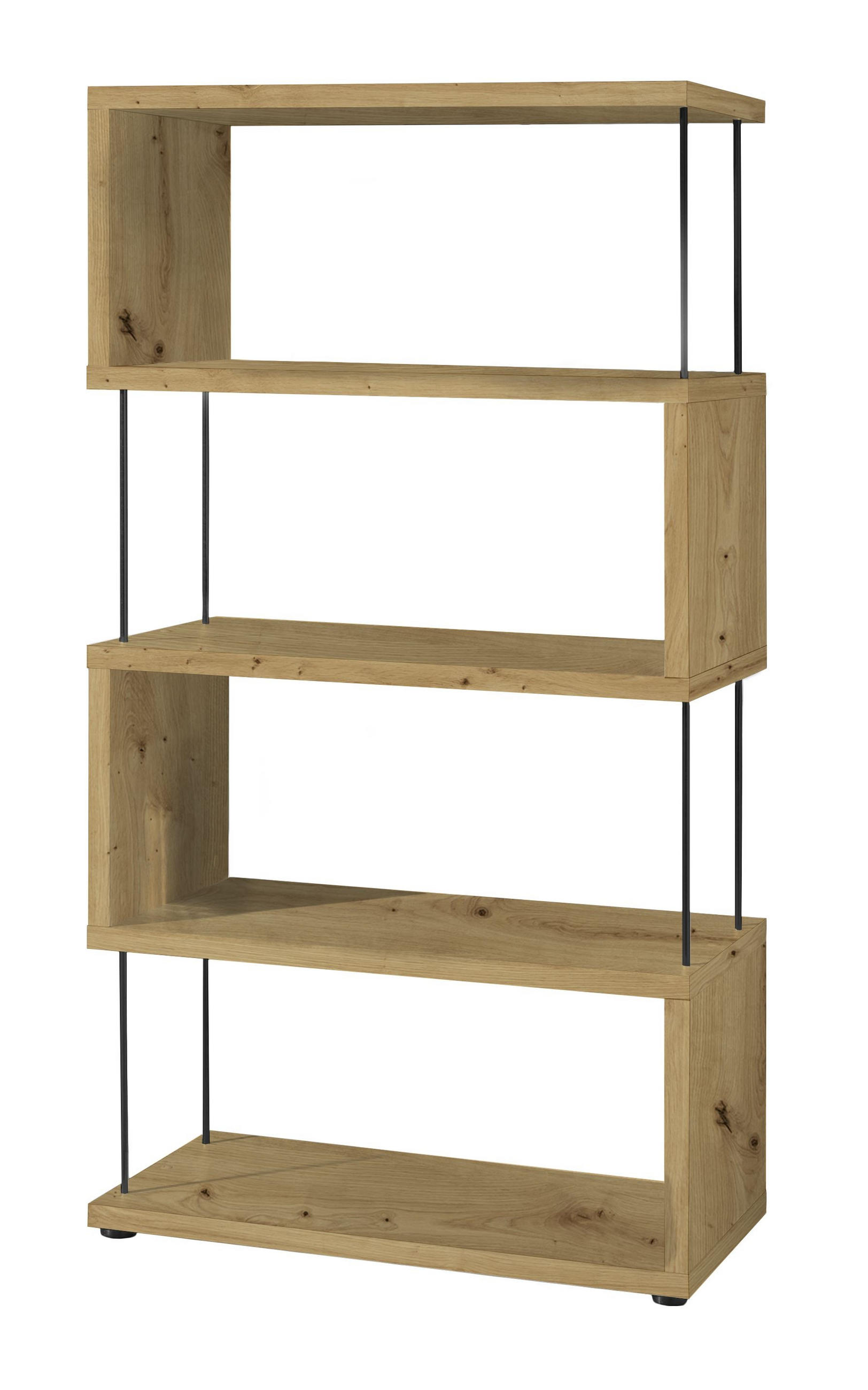 REGAL Elga 66x33x126 aus Holzwerkstoff in der Farbe asteiche - Naturfarben, Kunststoff (66/126/33cm) - 58aufmkessel