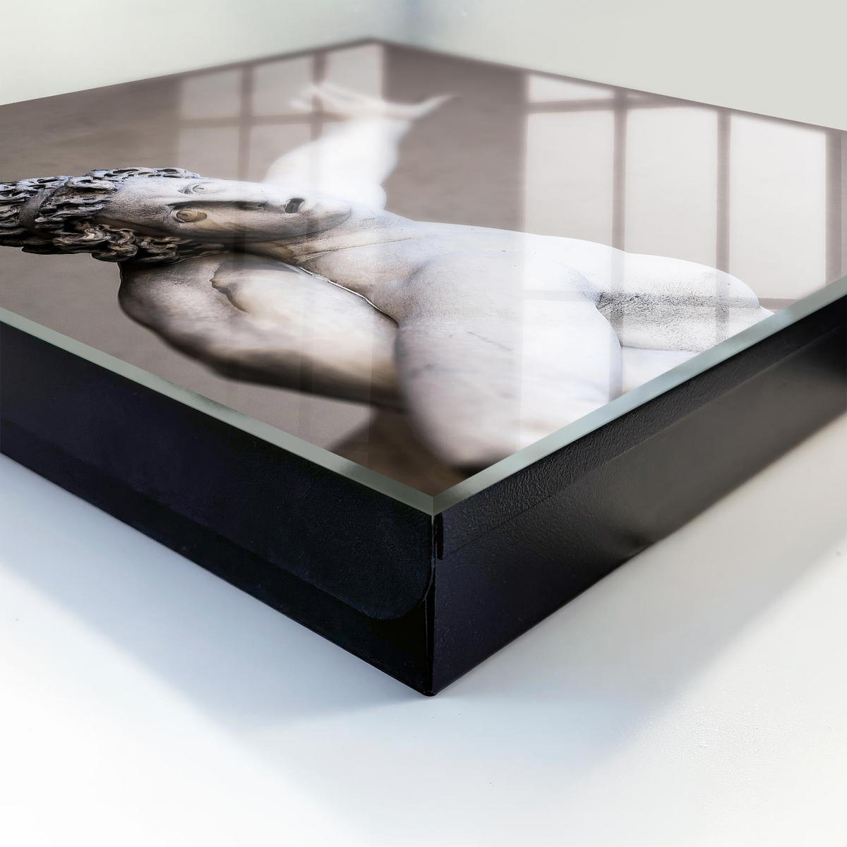SCHLÜSSELBOX Schwarz 30x30 cm- Türöffnung nach rechts - Klassische Skulptur - Grau, Metall (30/30/5cm) - TULUP