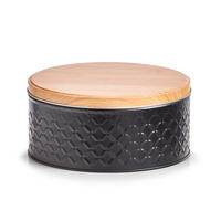 VORRATSDOSE Scandi, schwarz - Ø 20cm x 9,3cm - Schwarz, Metall (20/9.3/20cm) - Zeller Present