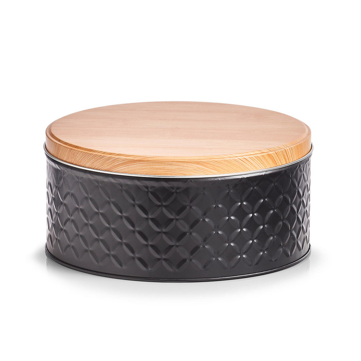 VORRATSDOSE Scandi, schwarz - Ø 20cm x 9,3cm - Schwarz, Metall (20/9.3/20cm) - Zeller Present