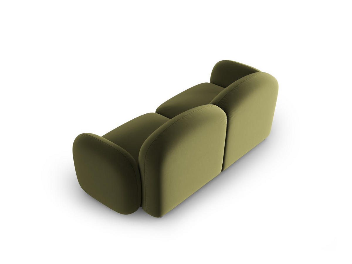 SOFA Blair aus Samt hellgrün 2 Sitzplätze - Hellgrün, Textil (87/80/194cm) - Micadoni