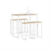 BARTISCH + 2 x BARHOCKER - Weiß, Holzwerkstoff (100/96/60cm) - SoBuy