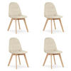 ESSZIMMERSTUHL 4-er Set NUUC beiger Sitz - Beige, Textil (44.5/81.5/54cm) - Valora