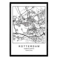 POSTER Rotterdam Skandinavischen Stil A4 Rahmenlos - Klar, Papier (29.7/5/21cm) - Nacnic