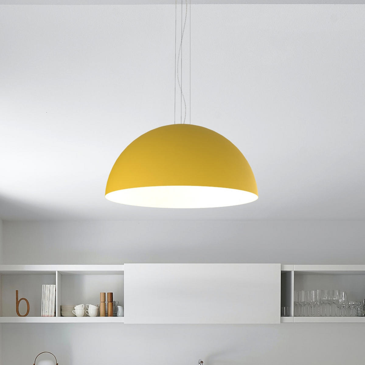HÄNGELEUCHTE Cassis - Gelb, Metall (80/80/40cm) - Lumicom