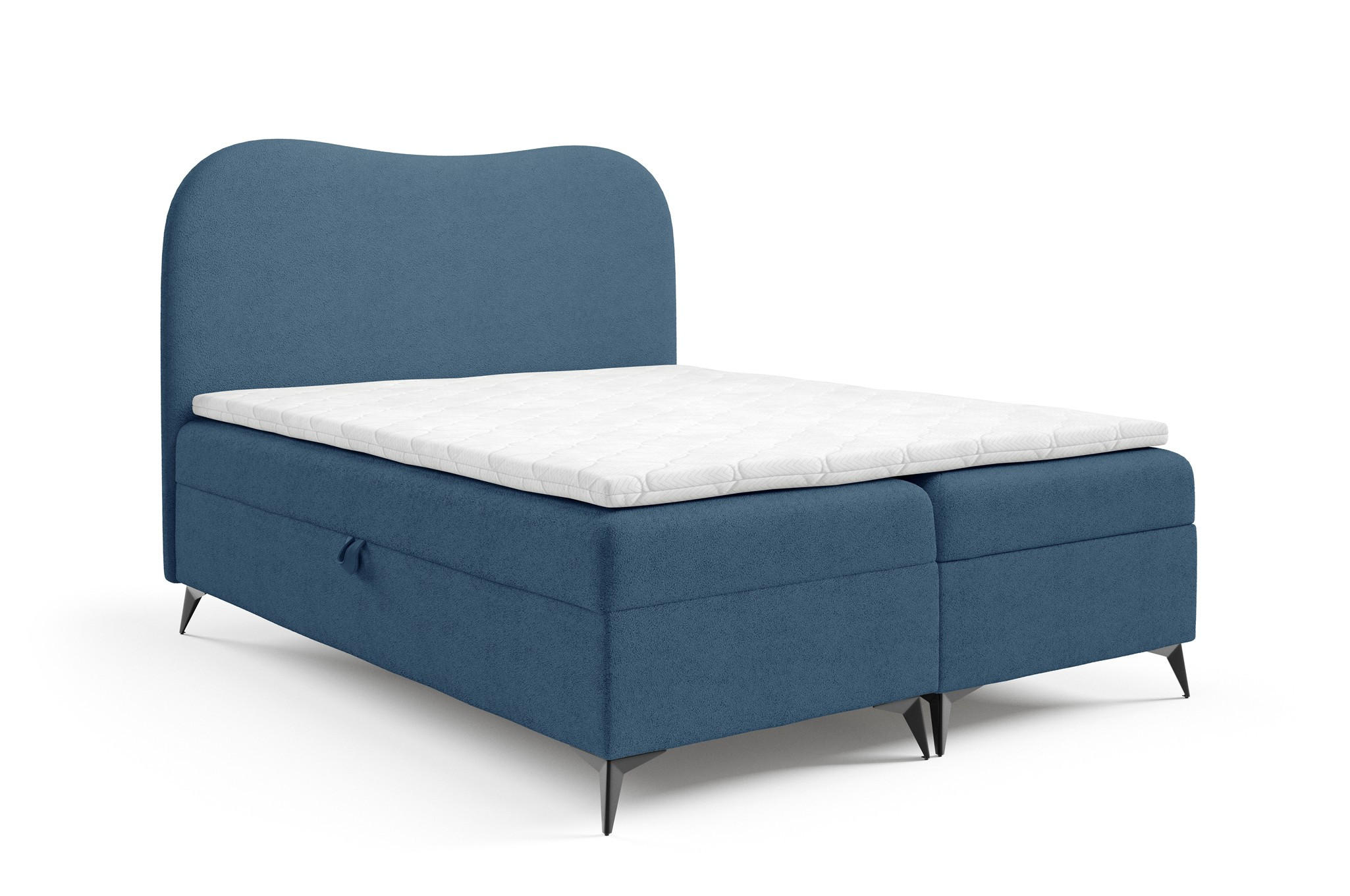 BOXBETT Blair - Blau, Holzwerkstoff/Textil (120/200cm) - Fun Möbel