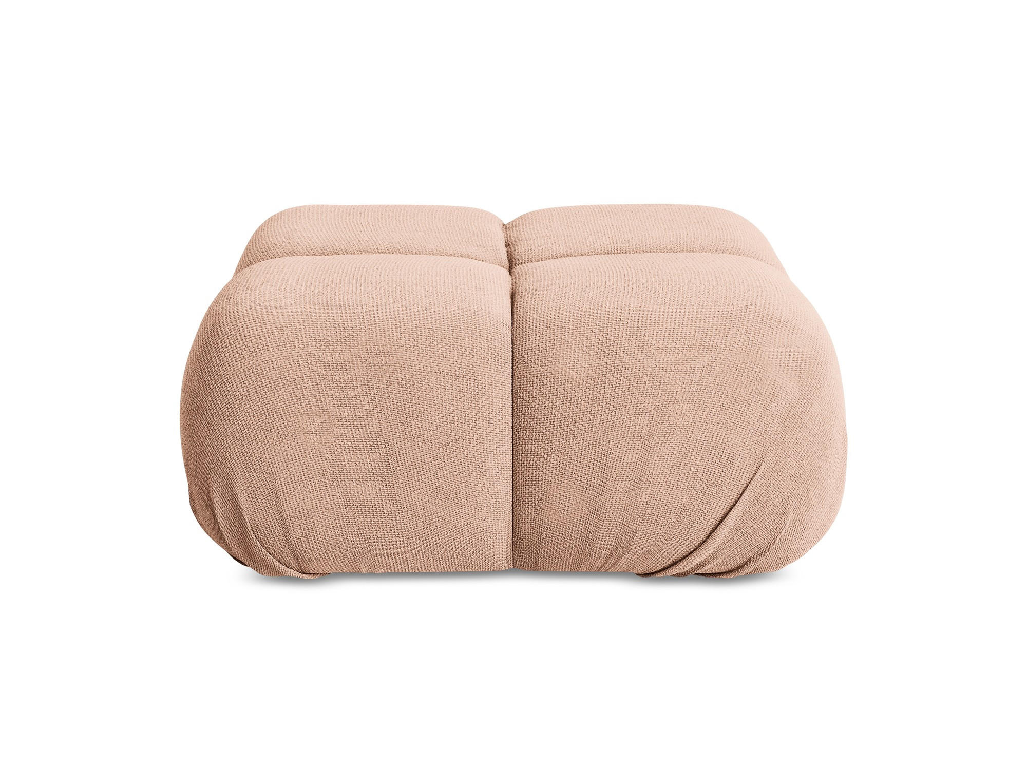 POUF Chenille Stoff Pink - Pink/Koralle, Kunststoff/Textil (95/41/95cm) - Makamii