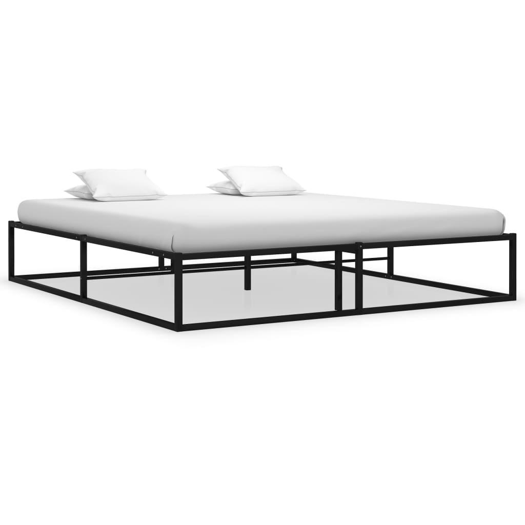 BETTGESTELL Schwarz Metall 160/200 Cm - Schwarz, Metall (160/200cm) - vidaXL