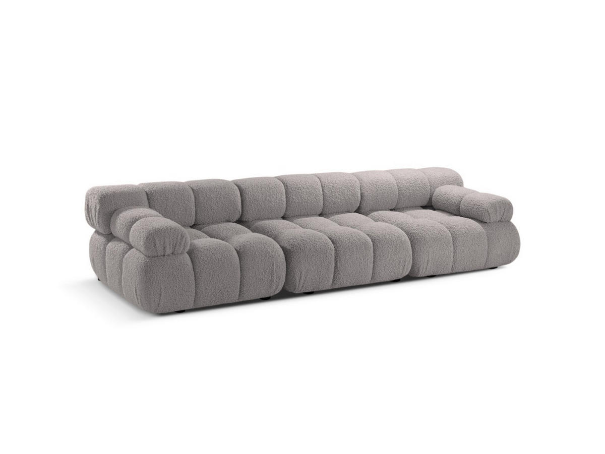 SOFA modular Bellis aus Boucle hellgrau 3 Sitzplätze - Hellgrau, Textil (94/70/282cm) - Micadoni