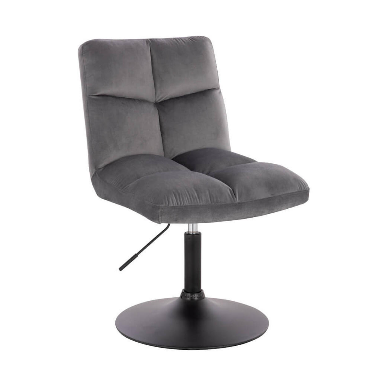 BARHOCKER höhenverstellbar 4er Set ACE - Samt Hellgrau - Hellgrau, Textil/Metall (47/81/63cm) - Home Deluxe