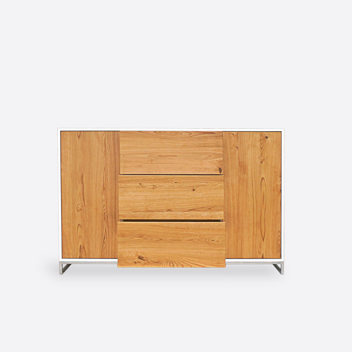 KOMMODE aus Eiche im Industriestil ADEO IV - Eichefarben, Holz (130/80/40cm) - Rawood Furniture