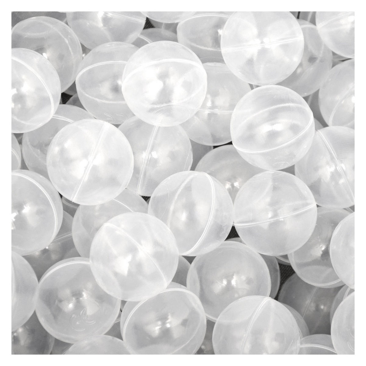 BÄLLEBAD-BÄLLE 50 Stück, Transparent, 5.5 cm - Multicolor, Kunststoff (5.5/5.5/5.5cm) - Littletom