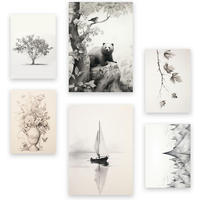 POSTER Set Mit 6 Wildsee A3 & A4 Rahmenlos - Klar, Papier (29/3cm) - Nacnic