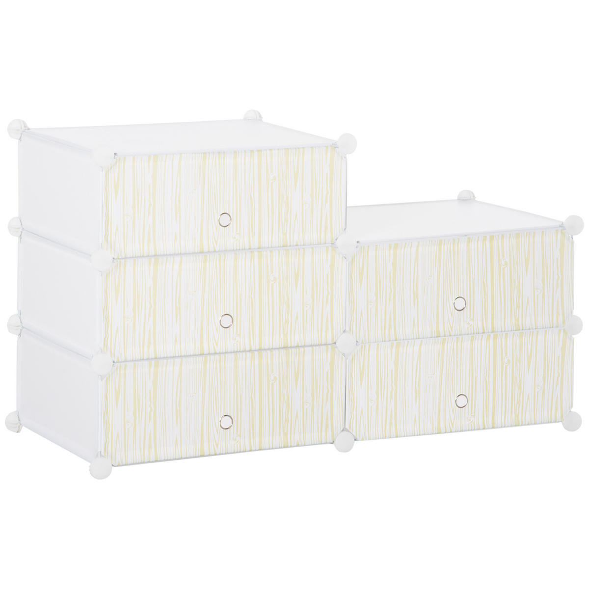 SCHUHSCHRANK Weiß 49/36,5/108 cm - Weiß, Kunststoff (49/108/36.5cm) - PANGIVO