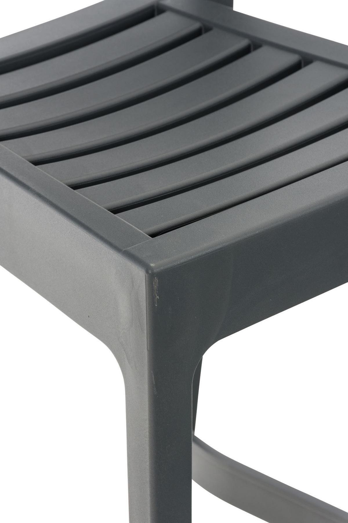 BARHOCKER 4er Set Kunststoff dunkelgrau - Chromfarben/Dunkelgrau, Kunststoff (45/105/51cm) - CLP