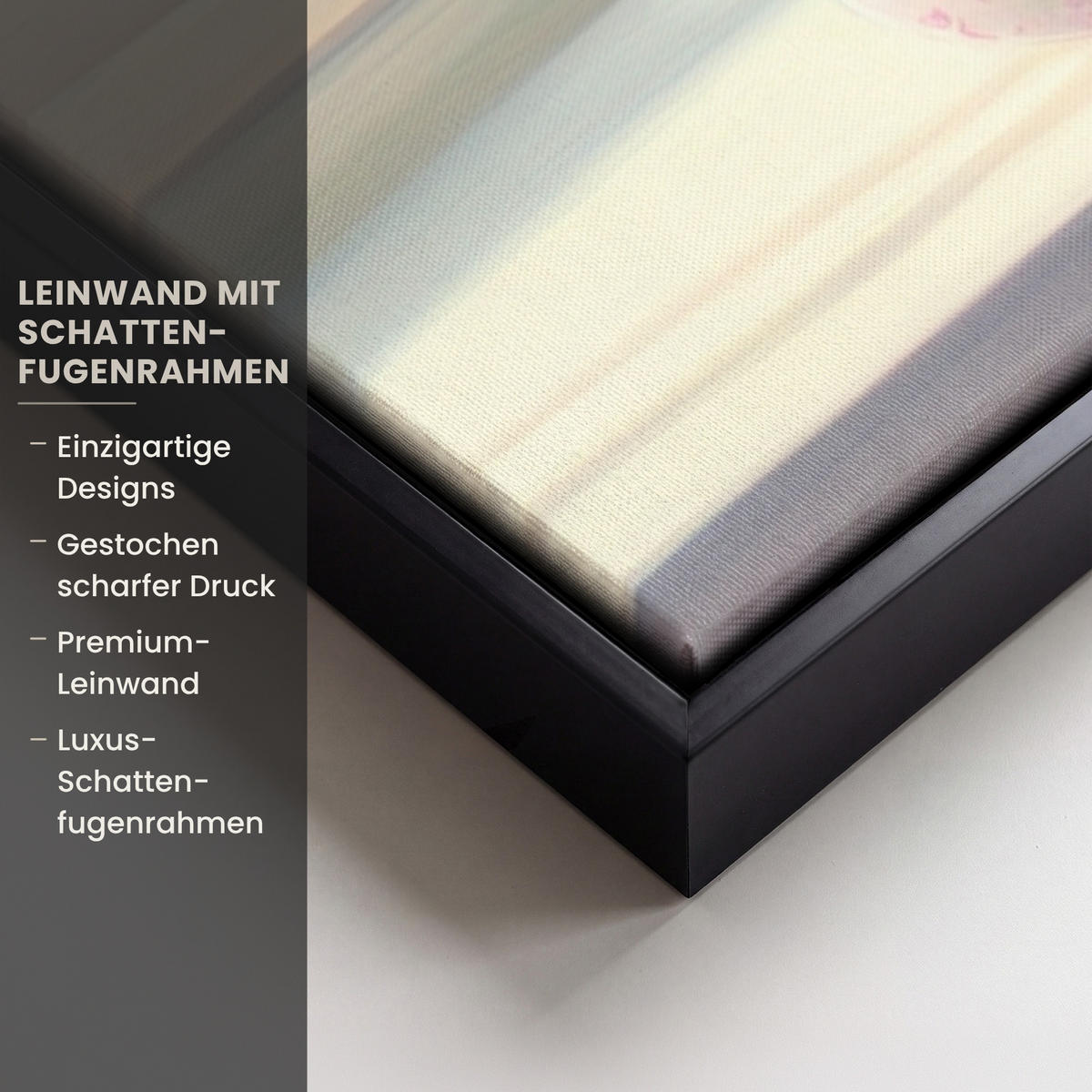 LEINWAND Bilder mit Rahmen - Stillleben - Vase - Osterzweig - 90x90 - Hellblau, Textil (90/90cm) - MuchoWow