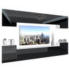 WOHNZIMMERWAND Schrankwand mit LED Schwarz - Schwarz, Holz (300/180/36cm) - B BELINI GROUP